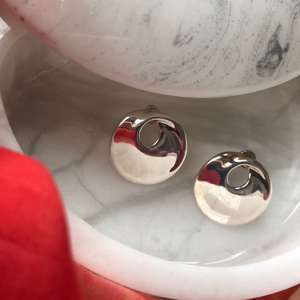 3/$20 Mirror Finish Silver Earrings Pierced Ears